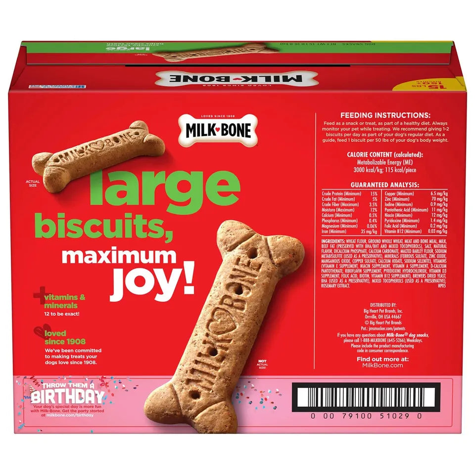 Milk-Bone Original Large Crunchy Dog Treat Biscuits 240 oz.