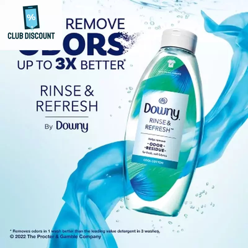 Downy Rinse & Refresh Laundry Fabric Rinse, Cool Cotton, 3 ct., 76.5 fl. oz.