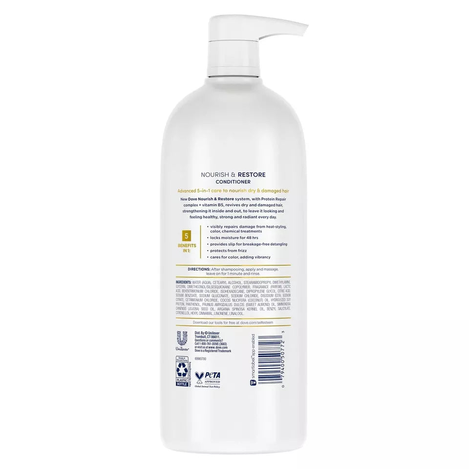 Dove Nourish & Restore 5-in-1 Conditioner, 33.8 fl. oz.