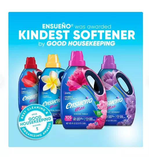 Ensueño Max Liquid Fabric Softener, Spring Fresh Scent, 300 loads, 304 fl. oz.