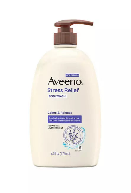 Aveeno Stress Relief Body Wash with Lavender & Chamomile, 33 fl. oz., 2 pk.