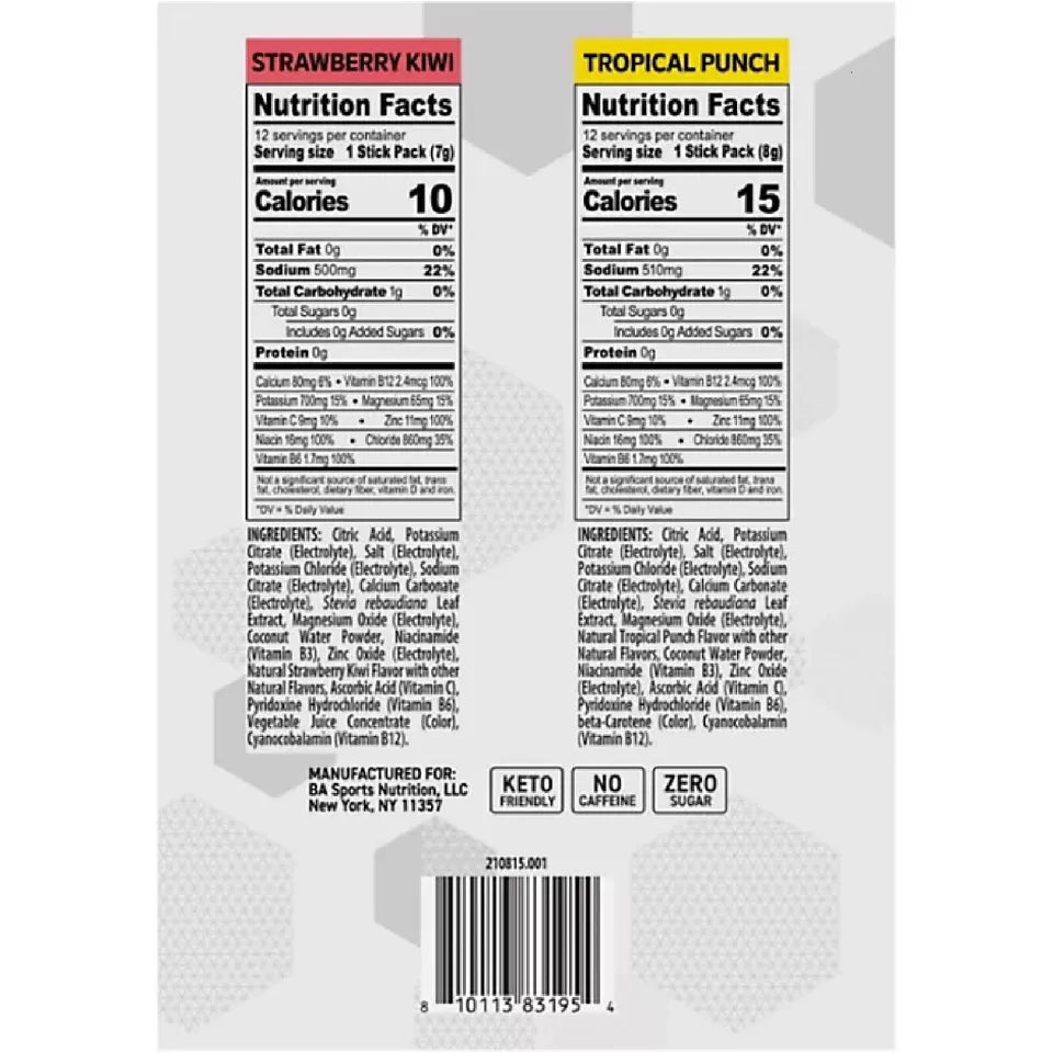 BODYARMOR Flash I.V. Electrolyte Powder Sticks Variety Pack 24 pk.