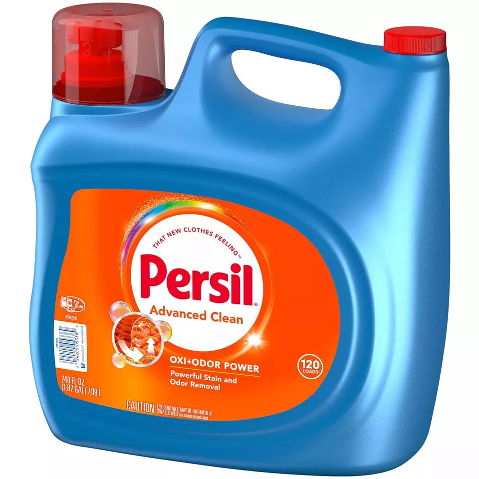 Persil OXI + Odor Power Liquid Laundry Detergent, 120 loads, 240 fl. oz.