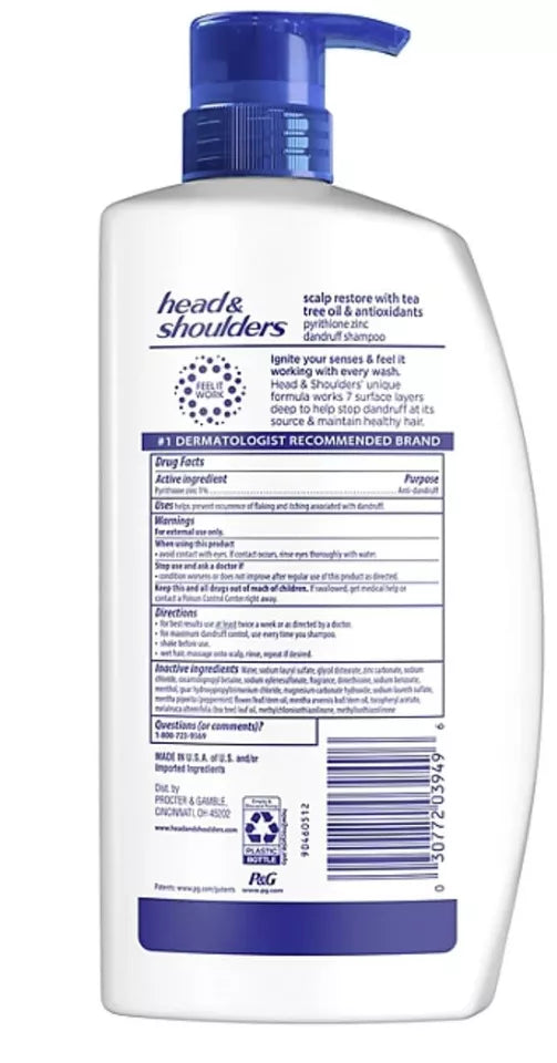 Head & Shoulders Scalp Restore Shampoo, 38.8 fl. oz.