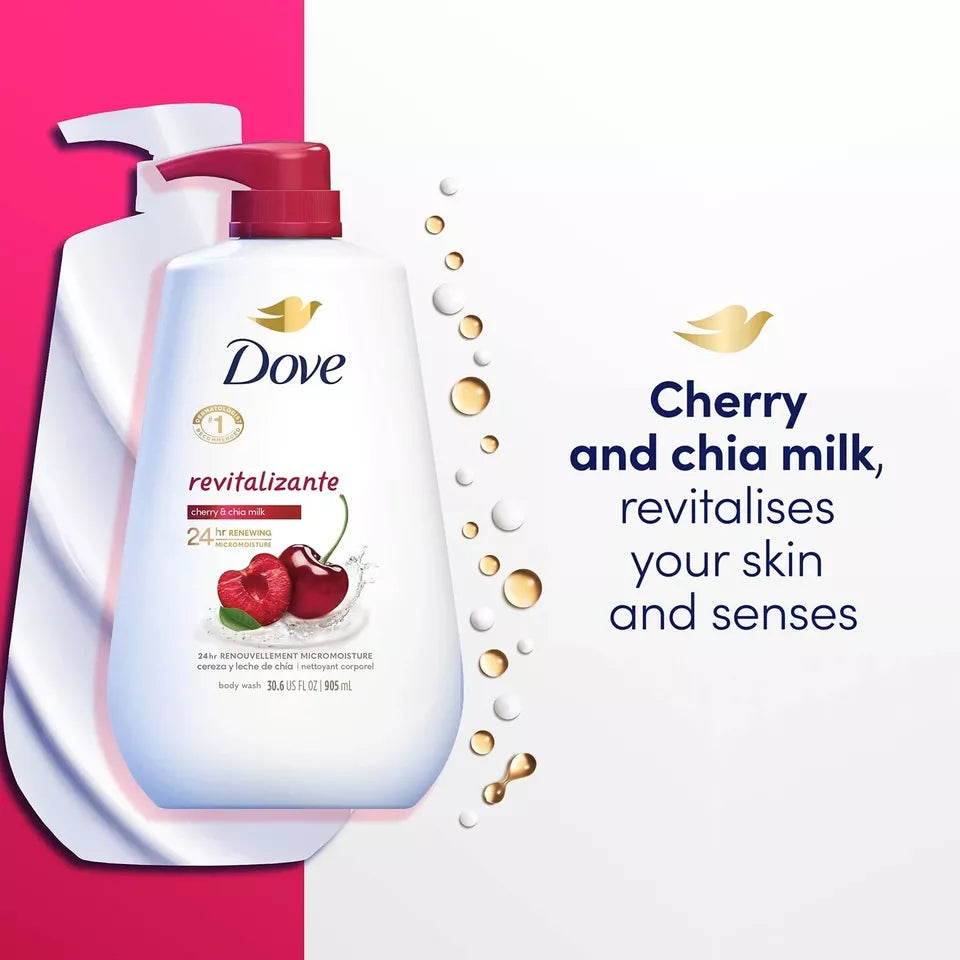 Dove Refreshing Body Wash, Cucumber Green Tea and Cherry Chia Milk, 30.6 fl. oz., 2 pk.