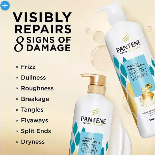 Pantene Pro-V Miracles Bond Repair Shampoo & Conditioner, 30 fl. oz., 2 pk.