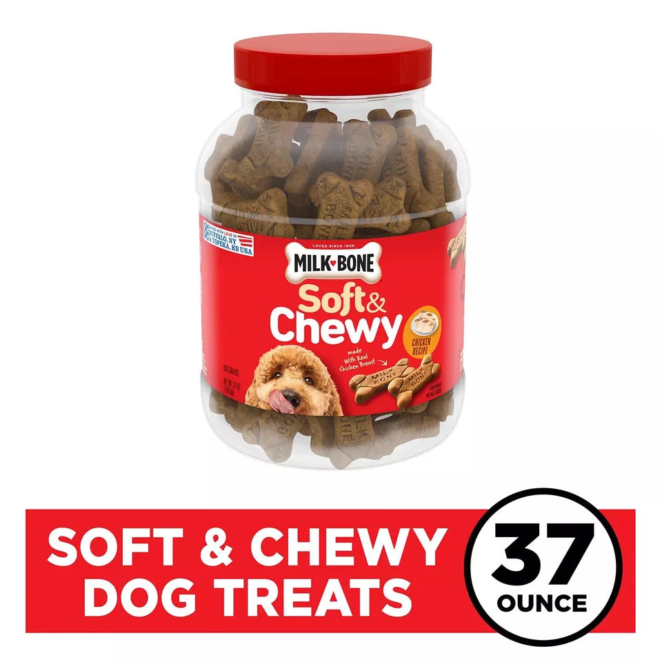 Milk-Bone Soft & Chewy Dog Snacks, Chicken Recipe, 37 oz.