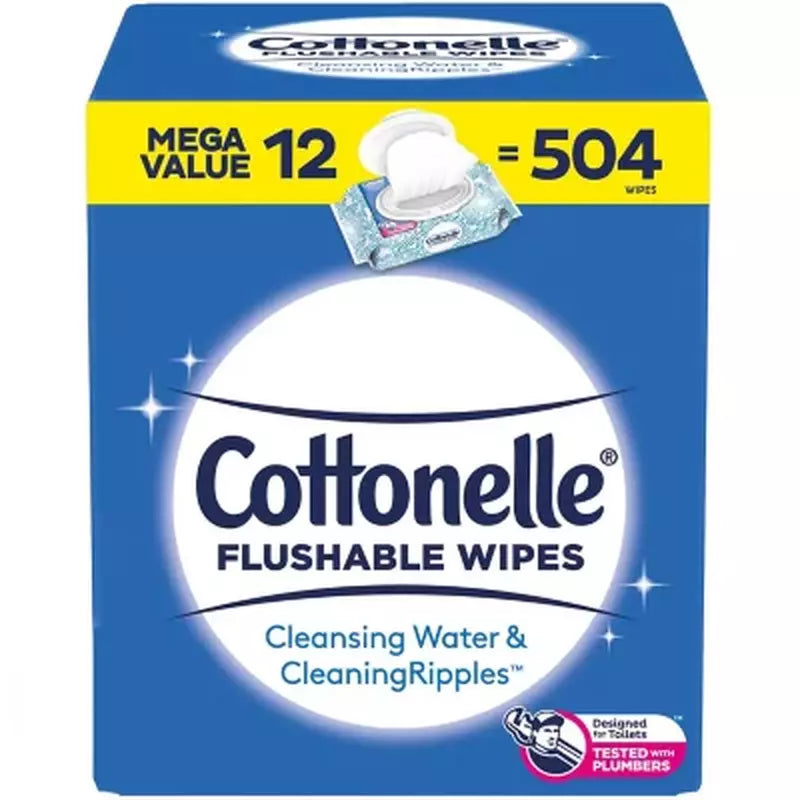 Cottonelle Freshcare Flushable Wipes 12 ct., 504 wipes